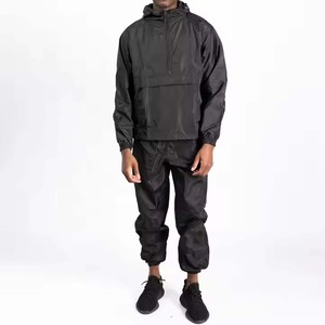 High Quality Custom Made Men Unisex <b>Cargo</b> Windbreaker Jacket With Jogger Pant Sets Tracksuit - Product Image 6