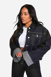 Veste en jean pour femme sur mesure 2026, en coton, imprimée, boutons en corne, séchage rapide, respirante, grandes tailles, service OEM - Product Image 2