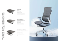 Chaise de bureau ergonomique pivotante en maille grise moderne avec dossier haut, confortable, pour ordinateur, avec repose-pieds, pour usage commercial et professionnel