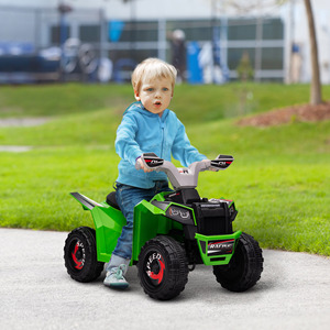 HOMCOM Quad para Niños de 18 a 36 Meses Verde Gris y Negro Velocidad Máxima 2.5 km/h Dimensiones 70x41.5x48.5 cm - Product Image 2