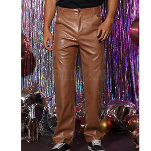 Pantalon en cuir pour homme de bonne qualité Design supérieur personnalisé Pantalon en cuir pour homme de haute qualité - Product Image 3