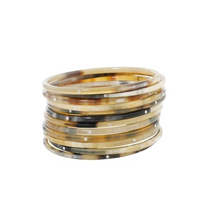 Brazalete de cuerno de búhos y cuentas de latón, brazaletes de colores naturales, última moda, gran oferta - Product Image 1