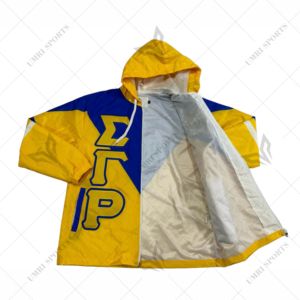 Blouson de bombardier personnalisé Sigma Gamma Rho avec fermeture à glissière complète et enduit à col montant sur le devant avec logo 100% polyester léger unisexe - Product Image 2