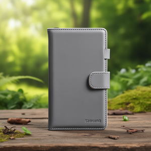 Funda Cartera de Cuero Samsung para Galaxy S4, Color Gris - Product Image 3
