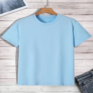 Gran oferta de camisetas personalizadas de algodón Pima para mujer, camisetas de manga corta Vintage con gráfico liso, estilo informal, deportes de talla grande para adolescentes de punto - Product Image 4