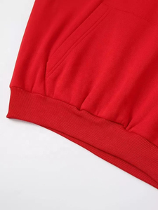 Wholesale 100% Cotton <b>Men's</b> Oversized Pullover Hoodies Customized Logo <b>Orange</b> Street Wear High Quality French Fabric Embroidered - Product Image 5