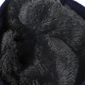 Bonnet tricoté en jacquard à cinq branches pour hommes Bonnet froid d'hiver tendance pour femmes Vente en gros de bonnets tricotés chauds coupe-vent d'extérieur - Product Image 5