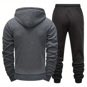 ชุดวอร์มออกกำลังกายของผู้ชายแบบ2-in-1แยกขอบคอตั้งวิ่งออกกำลังกายวิ่งออกกำลังกายในยิมฟิตเนสขนแกะพิมพ์กำหนดเอง - Product Image 2