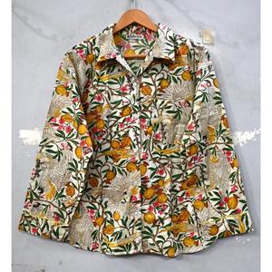 ชุดนอนผ้าฝ้ายพิมพ์ลายคลาสสิกสำหรับฤดูร้อน เนื้อผ้านุ่ม ดีไซน์แบบดั้งเดิมของอินเดีย แห้งเร็ว ระบายอากาศได้ดี แขนยาว ใส่ได้ทุกวัน - Product Image 3