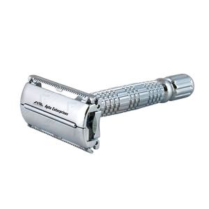 Maquinilla de afeitar de seguridad profesional de doble filo con cuchillas manuales de acero al carbono Maquinilla de afeitar de precisión para cerrar suavemente - Product Image 1