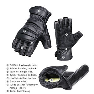 ถุงมือครึ่งนิ้วกลางแจ้งผลิตขึ้นสำหรับยิมออกกำลังกายฟิตเนสฟิตเนสปั่นจักรยานและกีฬาระบายอากาศได้ดีทนทานมีสไตล์ - Product Image 2