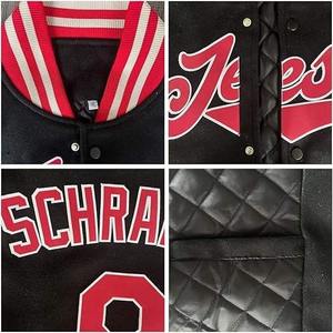 Varsity Jacket Bomber de baseball d'hiver personnalisé avec broderie directe pour hommes plusieurs couleurs en gros - Product Image 5