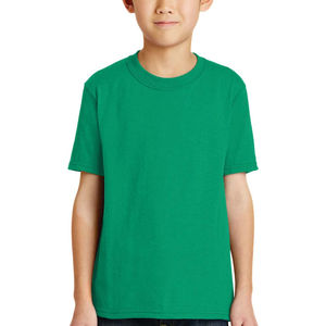 เสื้อยืดลำลองแขนสั้นผ้าฝ้าย100% ใส่ได้ทั้งชายและหญิงดีไซน์โลโก้แบบกำหนดเองคอกลมสีทึบเสื้อ180กรัมผ้าย้อมสีเรียบสำหรับเด็กผู้ชาย" - Product Image 1