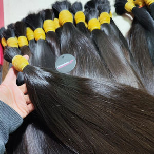 Venta caliente 100% extensiones de cabello crudo a granel de alta calidad vietnamita cutícula completa cabello crudo liso producto al por mayor - Product Image 1
