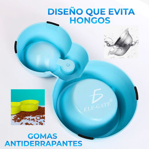 Distributore Automatico 2 in 1 per Cibo e Acqua per Animali Domestici, Doppio Dispenser in Plastica e Acciaio Inossidabile con Alimentazione a Batteria - Product Image 6