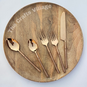 Gold Brass Cutlery <b>Set</b> With Hammered Design Handle <b>Dinnerware</b> <b>Set</b> <b>For</b> Kitchenware Usage Item - Product Image 6