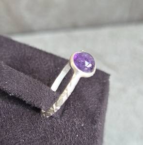 ทำมือ925แหวนเงินอเมทิสต์อัญมณีอินเทรนด์เครื่องประดับชาติพันธุ์แต่งงานของขวัญงานหมั้นสำหรับผู้หญิง - Product Image 4