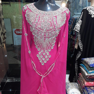 เสื้อมีฮู้ด Farsha Islamic Caftan,เสื้อผ้าชุดเพื่อนเจ้าสาวเสื้อผ้าชุดเดรสลำลองเสื้อผ้ามุสลิมแบบดั้งเดิม - Product Image 1
