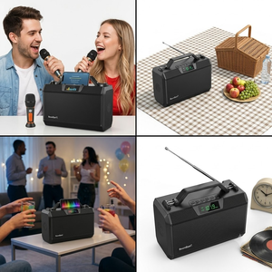 LN5216Mic Barre de son sans fil à énergie solaire avec antenne télescopique, radio, audio de voyage extérieur, vente en gros - Product Image 5