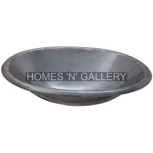 Marvelous Hammered Copper Single <b>Bowl</b> <b>Bathroom</b> <b>Sink</b> Round Shape with One-Hole Customized Size for Hotel or Home Vessel Usage - Product Image 1