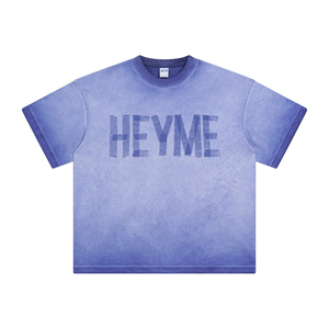 Camiseta informal de gran tamaño para hombre, Camiseta con estampado de gran tamaño personalizado, transpirable, con hombros caídos, 100% algodón, cuello redondo, diseño estampado - Product Image 4