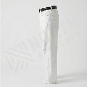 Jeans de mezclilla de mujer de talla grande, de cintura media, de pierna ancha, holgados, rectos, transpirables, de secado rápido, personalizables en color, para verano - Product Image 3