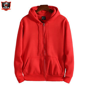 Sweat à capuche zippé pour homme de qualité supérieure 2025, couleur unie confortable, 100% coton, teinture unie, style hip-hop pour l'automne et l'hiver - Product Image 3