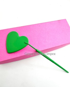 Espejo de diseño de corazón de alta calidad, revestimiento de polvo verde Kelly, extensión de pestañas, herramientas de belleza con logotipo personalizado de acero inoxidable japonés - Product Image 1