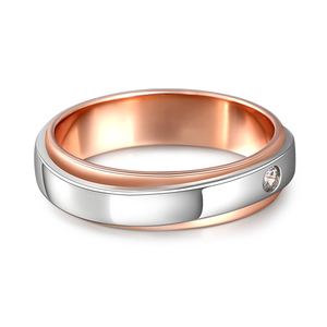 Anillo de Compromiso Jeulia Forever Promise de Plata de Ley Bicolor para Mujer - Product Image 2