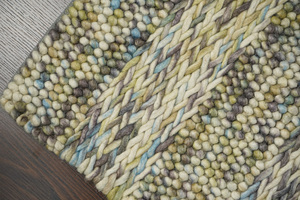 Wholesale Customized Modern <b>Boho</b> Wool Handwoven <b>Rug</b> Comfortable Plush Geometric Pattern Transform Your Home's Coastal Comfort - Product Image 3