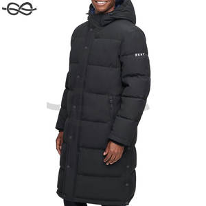 Chaqueta Parka extralarga con capucha de tela para hombres y mujeres Prendas de abrigo elegantes y cálidas con ajuste ajustable y material duradero - Product Image 5