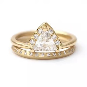 Fourniture directe d'usine classique coupe ronde diamant cultivé en laboratoire 10K / 14K/ 18K or jaune bague de fiançailles/mariage pour les femmes - Product Image 6