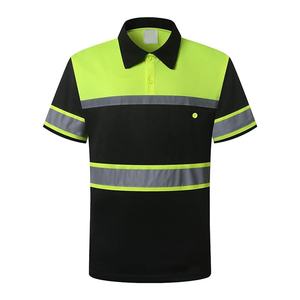 Camiseta Polo de Seguridad Reflectante de Alta Visibilidad, Transpirable e Impermeable para Hombre, Diseño de Logotipo Personalizado, Poliéster Antibacteriano de Secado Rápido - Product Image 1