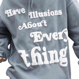 Premium 450 GSM Heavyweight Cotton Fleece Puff Print Hoodie Streetwear Oversized Fit Custom Logo Pullover para hombres y mujeres - Product Image 3