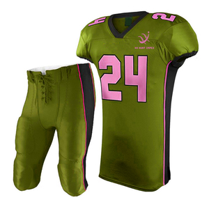 Unisex American Football Uniforms New Design Heat-Transfer Printed Breathable 100% Polyester Sports <b>Gear</b> Team Wear Stylish Sets - Product Image 3