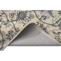 Traditional Beige Wool Floral Area Rug Classic Hand Tufted Eco-Friendly Non-Slip Medium Pile PET Friendly Carpet Living Room