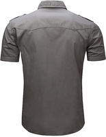 Vêtements pour hommes Chemise décontractée 100% coton à manches longues Plus Size style militaire Chemises cargo pour hommes Vêtements d'automne pour hommes