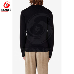 Personalizado de alta calidad de los hombres agregar logotipo de la ropa de impresión bordado de peso pesado suave de algodón liso pulóver sudaderas - Product Image 4