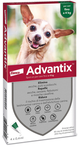 Antiparassitario Advantix (4 Pipette) Per Cani Fino a 4 Kg. - Product Image 1