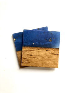 Sous-verres holographiques en résine, qualité alimentaire avec aspect verre et bois, artisanat en résine à motif féerique pour cadeaux d'affaires et usage personnel - Product Image 4