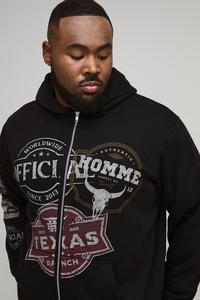 Zipper Cotton <b>Polyester</b> <b>Hoodie</b> Custom 450gsm <b>Hoodie</b> Streetwear Fashion Blend Heavyweight <b>Hoodie</b> - Product Image 5