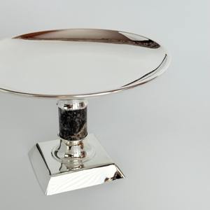 ขาตั้งเค้กหินอ่อนและเงินสุดหรู สำหรับงานวันเกิด งานแต่งงาน ของหวาน ใช้ในบ้าน ครัว งานเลี้ยง ทำด้วยมือจากอินเดีย - Product Image 2