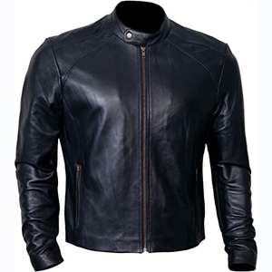 Chaquetas con cremallera para hombre, abrigos Vintage con bolsillos para motocicleta, prendas de vestir de cuero de imitación para motorista, envío directo - Product Image 1