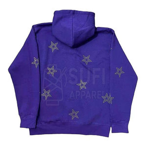 Sweat à capuche en coton doux avec strass, couleur personnalisée, hiver, tissu durable, vêtement décontracté - Product Image 2