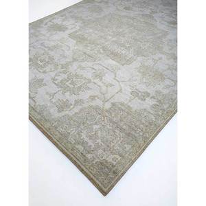 พรมขนสัตว์ถักมือสีเทาและสีดำลายเหรียญตรา สำหรับห้องโถง พรมปูพื้นแบบทอเรียบ ขนาดห้อง 9x12 นิ้ว - พรมจาอีปุร์ ZA - Product Image 2