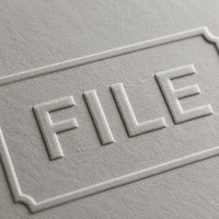 Étiquette autocollante rectangulaire personnalisée en relief, en papier synthétique durable pour classeur