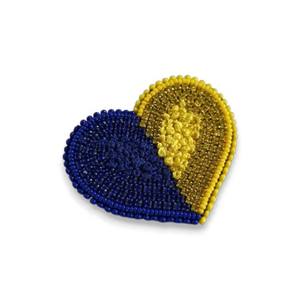 Broche de corazón rojo con bordado a mano de cristal y broche de moda con cuentas de alambre de lingotes - Product Image 3