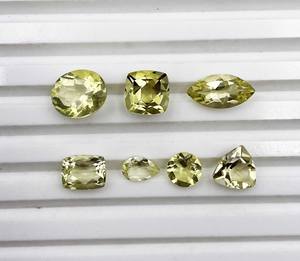 Lote de Piedras Preciosas Sueltas de Cuarzo Limón Natural, Corte Mixto, 6-12*16 MM, 100 CT, para Joyería - Product Image 3