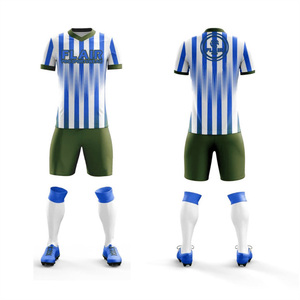 Best Quality Custom Design Breathable Comfort Soccer Jersey Uniform Sets OEM Service for Youth Men Players Automated Cutting - Product Image 3