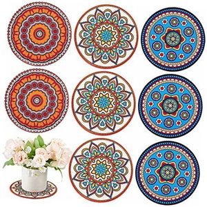 Posavasos de Madera Natural con Diseño Impreso para Decoración de Mesa, Posavasos de Madera Ecológicos con Estilo Único - Product Image 6